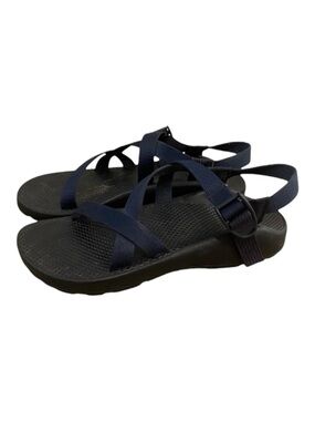 Chaco Womens Solid Blue Fabric Strappy Original Style Sandals